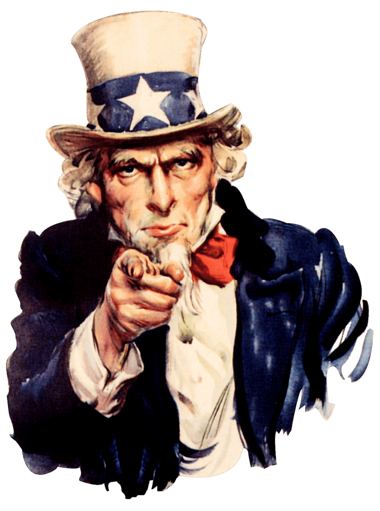 Uncle Sam pointing finger