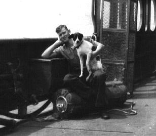 Old image of man with dog